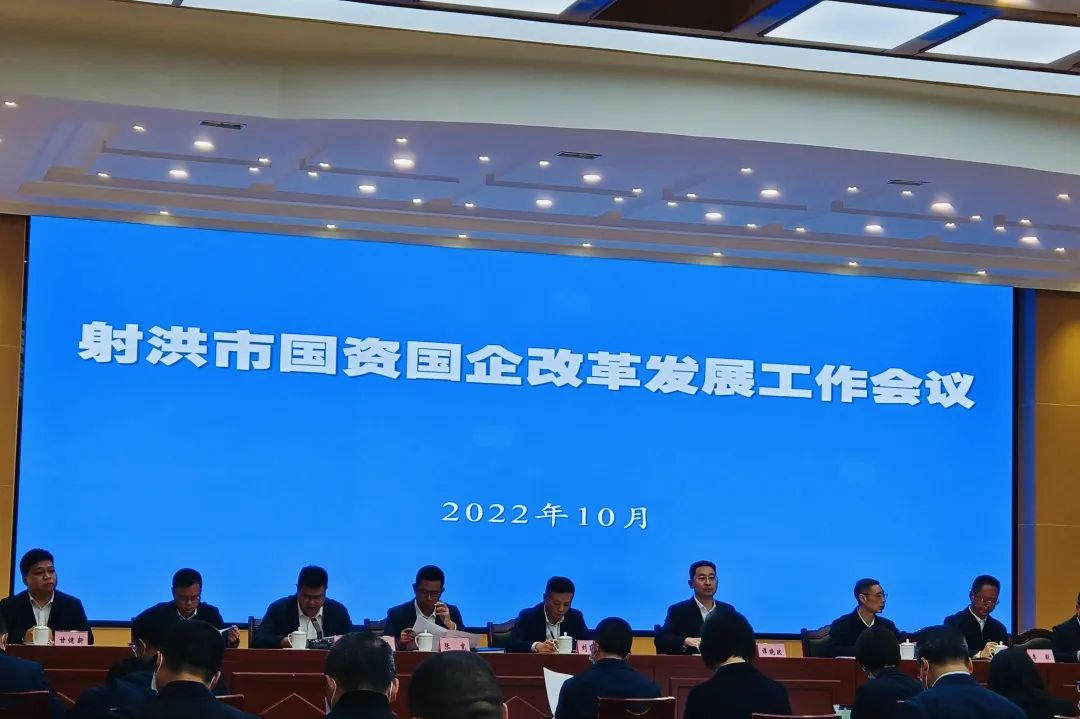 美豐集團(tuán)組織中層正職以上人員參加射洪市國資國企改革發(fā)展工作會議